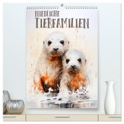Cover-Bild zum Titel 'Niedliche Tierfamilien (hochwertiger Premium Wandkalender 2026 DIN A2 hoch), Kunstdruck in Hochglanz' von 'Melanie Viola'