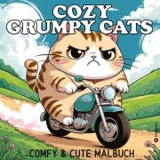 Cover-Bild zum Titel 'Katzen Malbuch - Cozy Malbuch - Grumpy Cats Malbuch - Malbuch mit Katzen' von 'Kenya Kooper'
