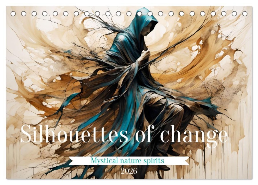 Silhouettes of change - Mystical nature spirits (Desk Calendar 2026 DIN A5 landscape), CALVENDO 12 Month DeskCalendar - Dusanka Djeric