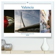 Cover-Bild zum Titel 'Valencia - sehenswert bei Tag und bei Nacht (hochwertiger Premium Wandkalender 2026 DIN A2 quer), Kunstdruck in Hochglanz' von 'Brigite Dürr'
