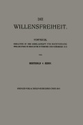 Cover-Bild zum Titel 'Die Willensfreiheit' von 'Berthold Von Kern'