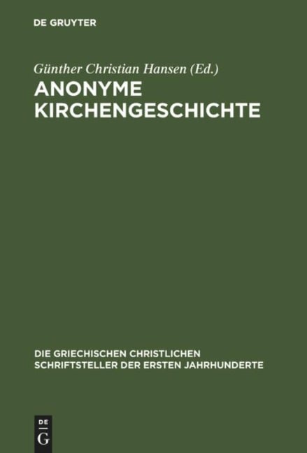 Anonyme Kirchengeschichte - 