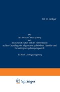 Cover-Bild zum Titel 'Die Apotheken-Gesetzgebung des deutschen Reiches und der Einzelstaaten auf der Grundlage der allgemeinen politischen, Handels- und Gewerbegesetzgebung dargestellt' von 'H. Böttger'
