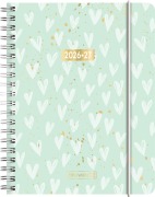 Cover-Bild zum Titel 'Schülerkalender 2026/2027 "Hearts" | A6, Kunststoff' von ''