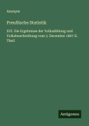 Cover-Bild zum Titel 'Preußische Statistik' von 'Anonym'