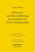 Status quo und Konsolidierung des Europäischen Zivilverfahrensrechts - Felix Netzer