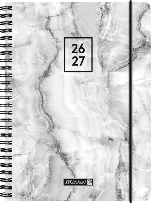 Schülerkalender 2026/2027 "Grey Marble" | A5, Kunststoff - 