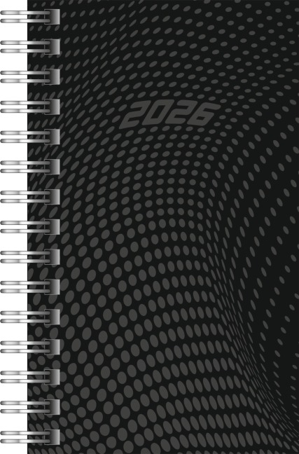 rido/idé 7011104906 | Taschenkalender Mod. Timing 3 2026 | A7, Kunststoff, schwarz - 