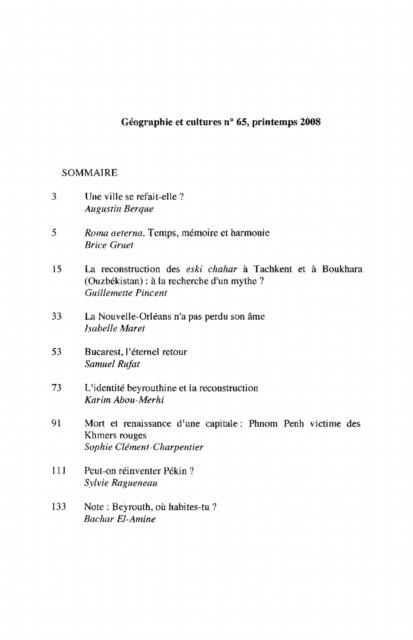 Ville se refait-elle La - Collectif