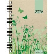 Cover-Bild zum Titel 'Taschenkalender Graspapier 2026 - Bürokalender 10x14 cm - 1 Woche auf 2 Seiten - robuster Kartoneinband - Wochenkalender - Notizheft - 639-0640' von ''