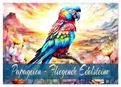 Cover-Bild zum Titel 'Papageien - Fliegende Edelsteine (Wandkalender 2026 DIN A2 quer), CALVENDO Monatskalender' von 'Dusanka Djeric'