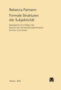 Cover-Bild zum Titel 'Formale Strukturen der Subjektivität' von 'Rebecca Paimann'