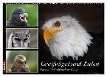 Greifvögel und Eulen (Wandkalender 2024 DIN A2 quer), CALVENDO Monatskalender - Jürgen Trimbach