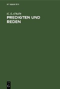 Cover-Bild zum Titel 'Predigten und Reden' von 'H. A. Köstlin'