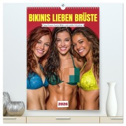Cover-Bild zum Titel 'Bikinis lieben Brüste - Sexy Frauen, bunte Bilder und nackte Tatsachen (hochwertiger Premium Wandkalender 2026 DIN A2 hoch), Kunstdruck in Hochglanz' von 'Mb Fotografie'