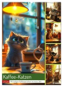 Kaffee-Katzen (Wandkalender 2026 DIN A2 hoch), CALVENDO Monatskalender - Steffen Gierok-Latniak
