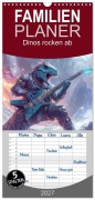 Cover-Bild zum Titel 'Familienplaner 2027 - Dinos rocken ab mit 5 Spalten (Wandkalender, 21 x 45 cm) CALVENDO' von 'Liselotte Brunner-Klaus'