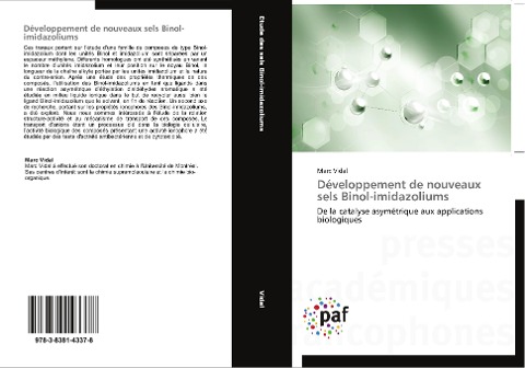 Développement de nouveaux sels Binol-imidazoliums - Marc Vidal