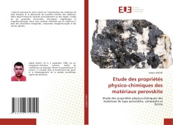 Cover-Bild zum Titel 'Etude des propriétés physico-chimiques des matériaux perovskite' von 'Jabeur Khelifi'