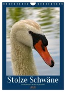 Cover-Bild zum Titel 'Stolze Schwäne (Wandkalender 2026 DIN A4 hoch), CALVENDO Monatskalender' von 'Sabine Löwer'