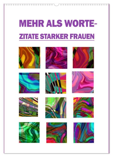 Mehr als Worte - Zitate starker Frauen (Wandkalender 2026 DIN A2 hoch), CALVENDO Monatskalender - Christine B-B Müller