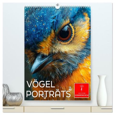 Vögel Porträts (hochwertiger Premium Wandkalender 2025 DIN A2 hoch), Kunstdruck in Hochglanz - Peter Roder