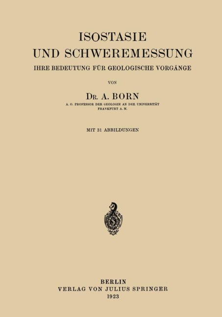 Isostasie und Schweremessung - A. Born
