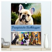 Cover-Bild zum Titel 'Französische Bulldoggen. Kunstvoll gestaltete Portraits (hochwertiger Premium Wandkalender 2026 DIN A2 hoch), Kunstdruck in Hochglanz' von 'Steffani Lehmann'