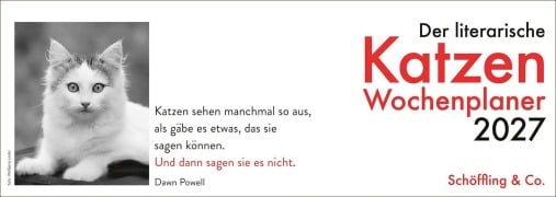 Cover-Bild zum Titel 'Der literarische Katzen Wochenplaner 2027' von 'Julia Bachstein'