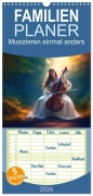 Cover-Bild zum Titel 'Familienplaner 2026 - Musizieren einmal anders mit 5 Spalten (Wandkalender, 21 x 45 cm) CALVENDO' von 'Christiane Calmbacher'