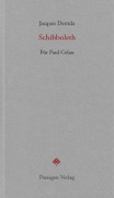 Cover-Bild zum Titel 'Schibboleth' von 'Jacques Derrida'
