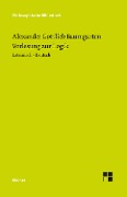 Cover-Bild zum Titel 'Vorlesung zur Logik' von 'Alexander Gottlieb Baumgarten'