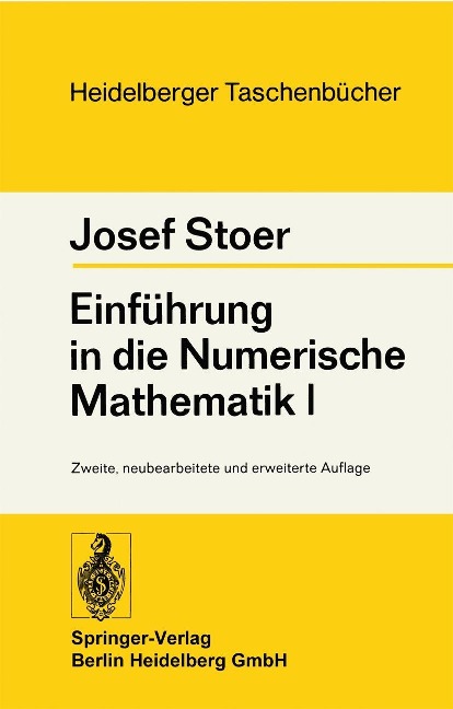 Einführung in die Numerische Mathematik I - J. Stoer