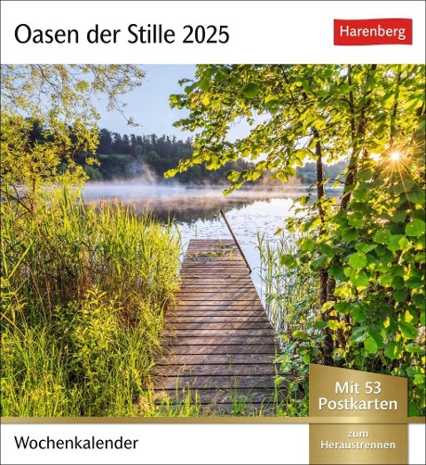 Oasen der Stille Postkartenkalender 2025 - Wochenkalender mit 53 Postkarten - 