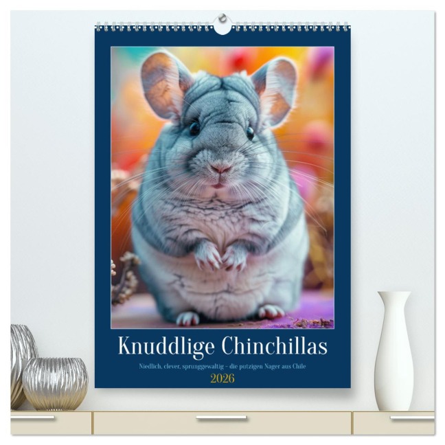 Knuddlige Chinchillas (hochwertiger Premium Wandkalender 2026 DIN A2 hoch), Kunstdruck in Hochglanz - Kerstin Waurick
