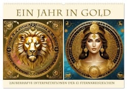 Cover-Bild zum Titel 'Ein Jahr in Gold (Wandkalender 2026 DIN A2 quer), CALVENDO Monatskalender' von 'Claudia Kleemann'