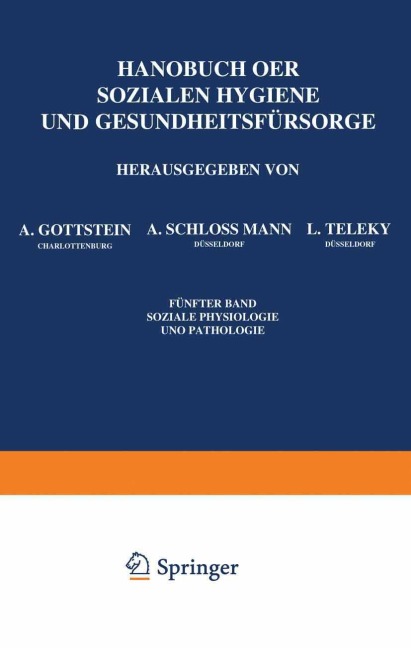 Handbuch der So¿ialen Hygiene und Gesundheitsfürsorge - 