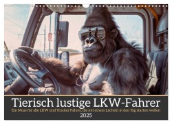 Tierisch lustige LKW-Fahrer (Wandkalender 2025 DIN A3 quer), CALVENDO Monatskalender - Peter Rübsamen