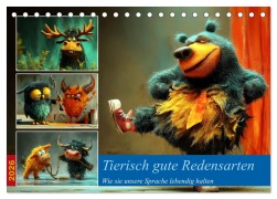 Cover-Bild zum Titel 'Tierisch gute Redensarten (Tischkalender 2026 DIN A5 quer), CALVENDO Monatskalender' von 'Steffen Gierok-Latniak'