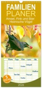 Cover-Bild zum Titel 'Familienplaner 2026 - Amsel, Fink und Star: Heimische Vögel mit 5 Spalten (Wandkalender, 21 x 45 cm) CALVENDO' von 'Calvendo Calvendo'