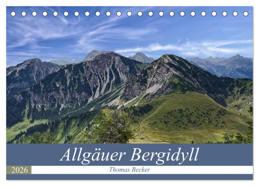 Allgäuer Bergidyll (Tischkalender 2026 DIN A5 quer), CALVENDO Monatskalender - Thomas Becker