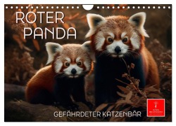 Roter Panda - gefährdeter Katzenbär (Wandkalender 2026 DIN A4 quer), CALVENDO Monatskalender - Peter Roder