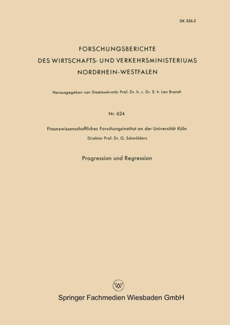 Progression und Regression - Günter Schmölders