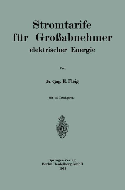 Stromtarife für Großabnehmer elektrischer Energie - Eduard Fleig