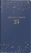 rido/idé 7016915045 Taschenkalender Modell Taschenplaner int. (2025) "Starry Night"| 2 Seiten = 1 Woche| A6| 144 Seiten| Kunstleder-Einband Trend| flexibel| dunkelblau - 