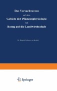 Cover-Bild zum Titel 'Das Versuchswesen auf dem Gebiete der Pflanzenphysiologie mit Bezug auf die Landwirthschaft' von 'Heinrich Bretfeld'