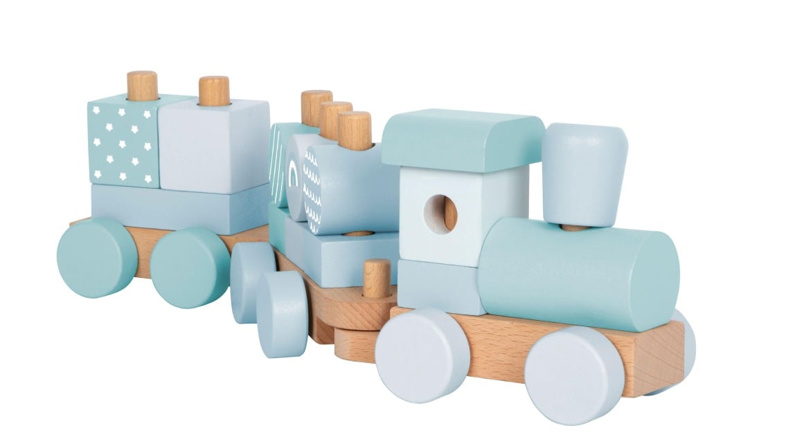 Holzzug blau - 