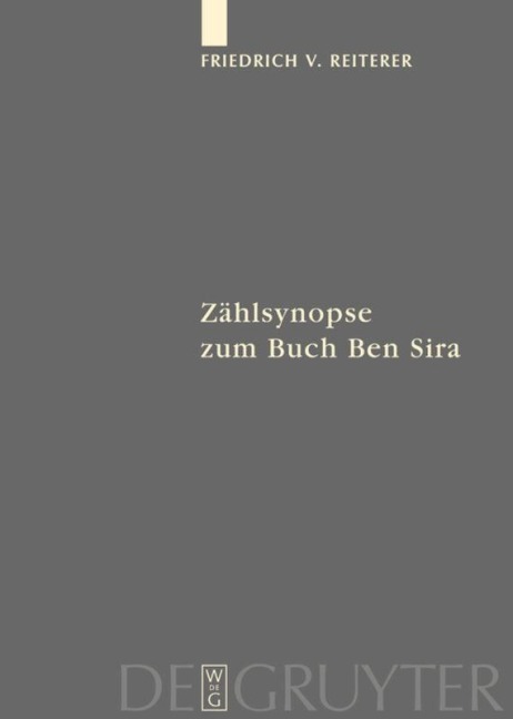 Zählsynopse zum Buch Ben Sira - 