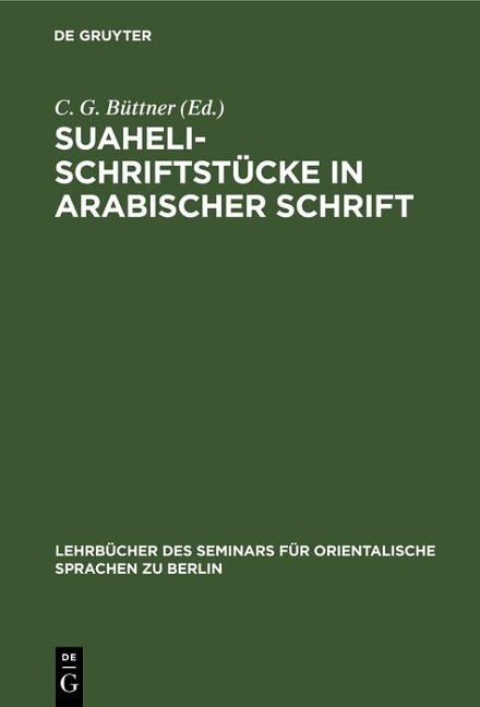 Suaheli-Schriftstücke in arabischer Schrift - 