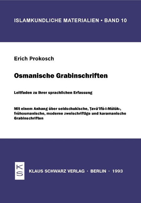 Osmanische Grabinschriften - Erich Prokosch